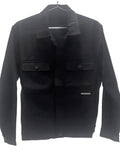 Black jacket with logo on the back