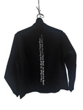 Black jacket with logo on the back